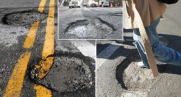 NYC pothole reports are shattering records â over 22K â with 2026 marking first triple-digit spike in calls